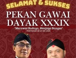 Ketua Paguyuban Jawa Kalbar Ucapakan Selamat Atas Terselenggaranya Pekan Gawai Dayak Ke-39 di Kalbar