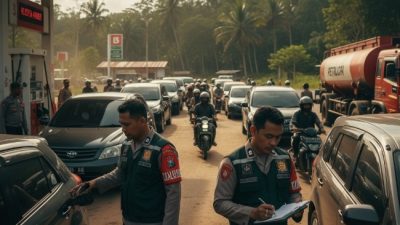 Tim Dalwas BBM Subsidi Kalbar Mandul, Antrean Truk Masih Mengular di SPBU